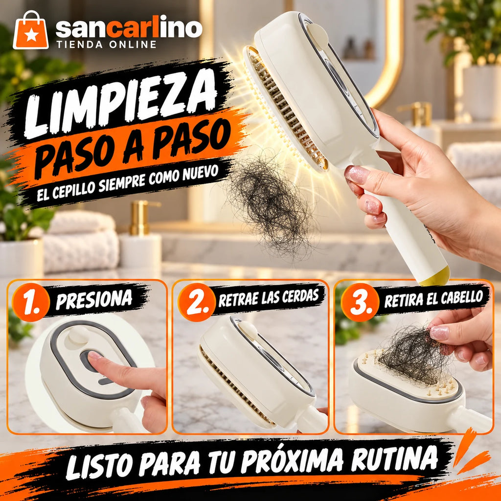 Cepillo Eléctrico con Spray y Cerdas Retráctiles – Recargable USB