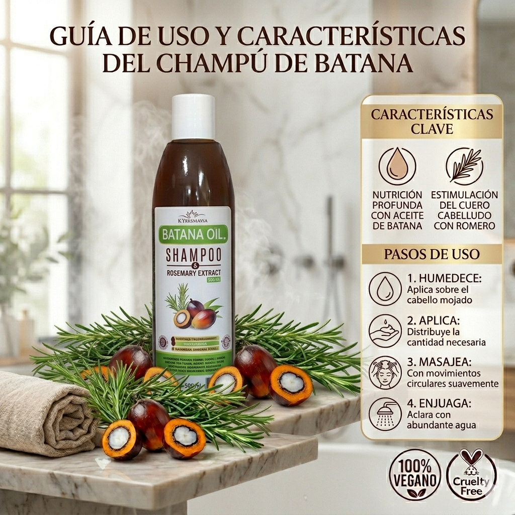 Champú de Batana, detalle
