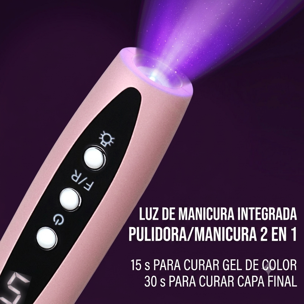 Dremel de Uñas Inalámbrico con Luz LED - Manicura Profesional en Casa - Envío Gratis