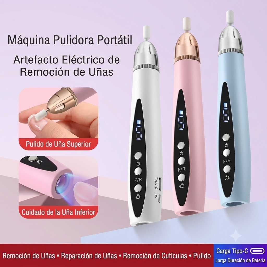 Dremel de Uñas Inalámbrico con Luz LED - Manicura Profesional en Casa - Envío Gratis