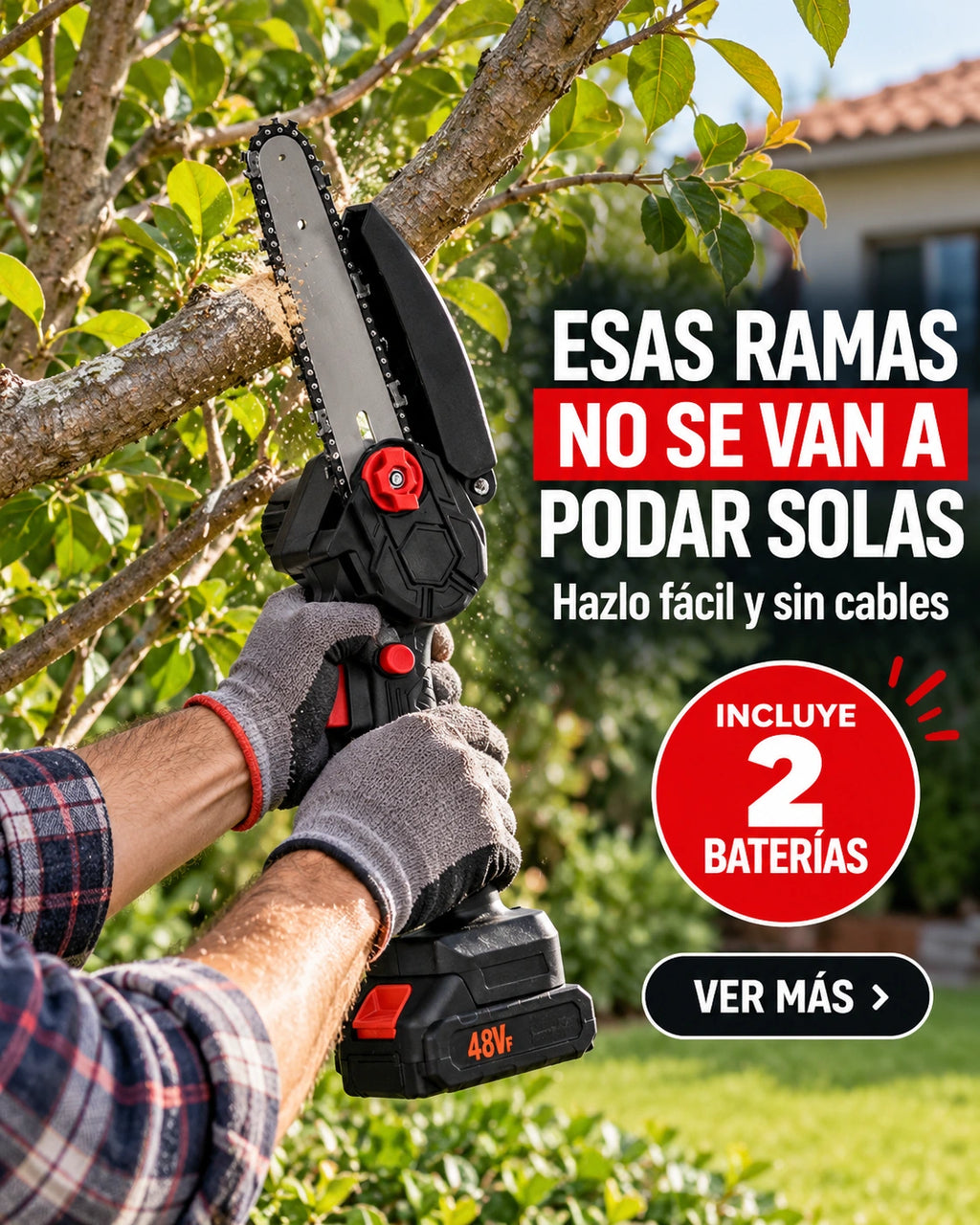 Kit Mini Sierra Inalambrica 48v 2bateria