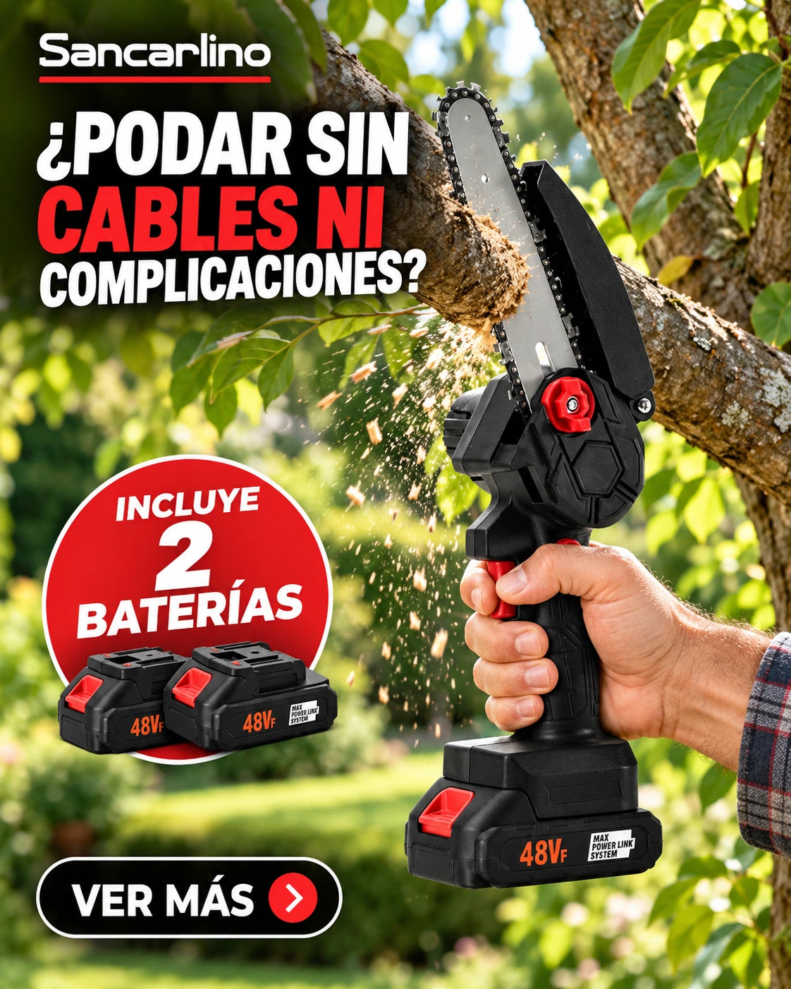Kit Mini Sierra Inalambrica 48v 2bateria
