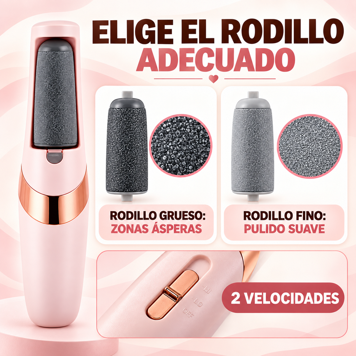 Removedor de Callos Eléctrico Recargable USB para Pies