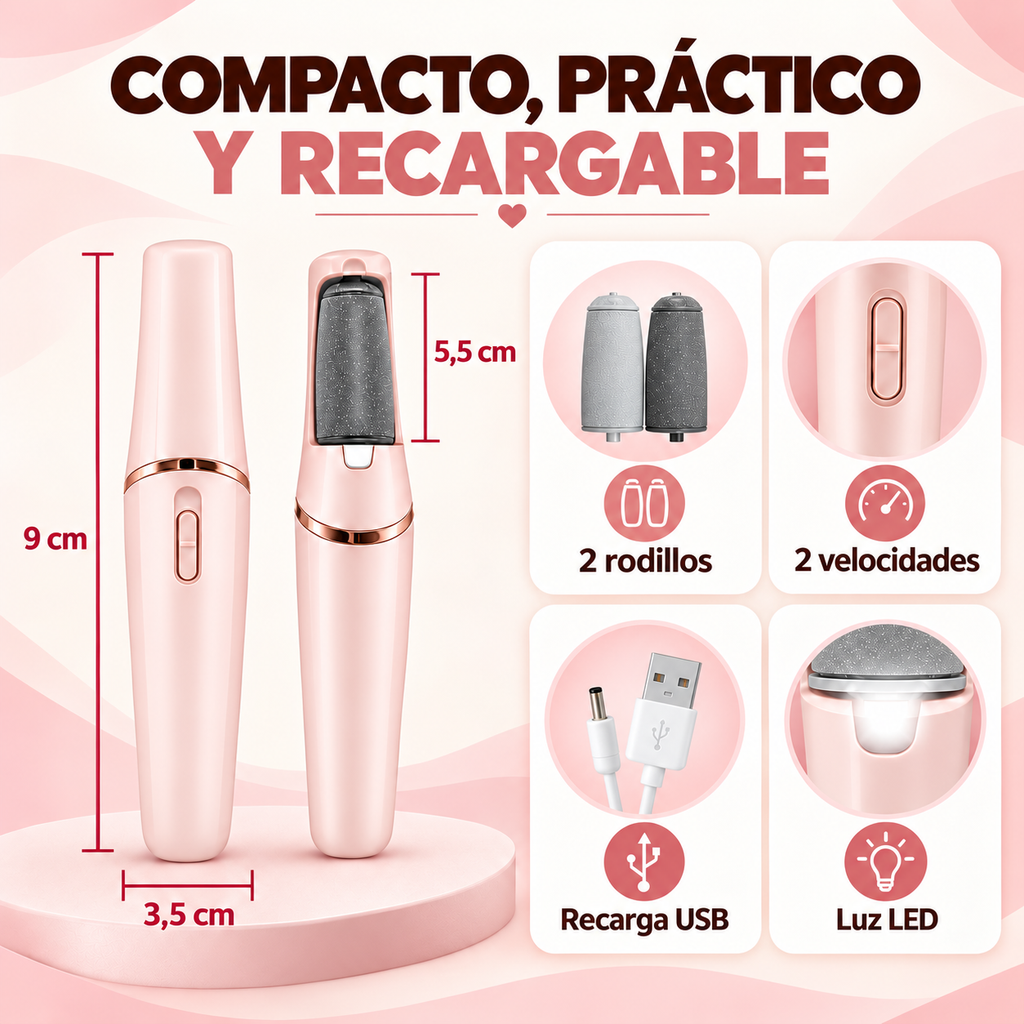 Removedor de Callos Eléctrico Recargable USB para Pies