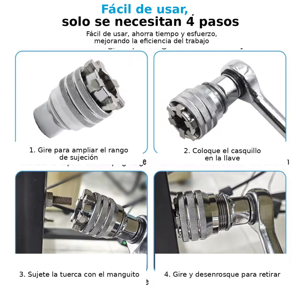 Dado Adaptador Ajustable Universal 10-19mm - Reemplaza Todo un Set - Envío Gratis