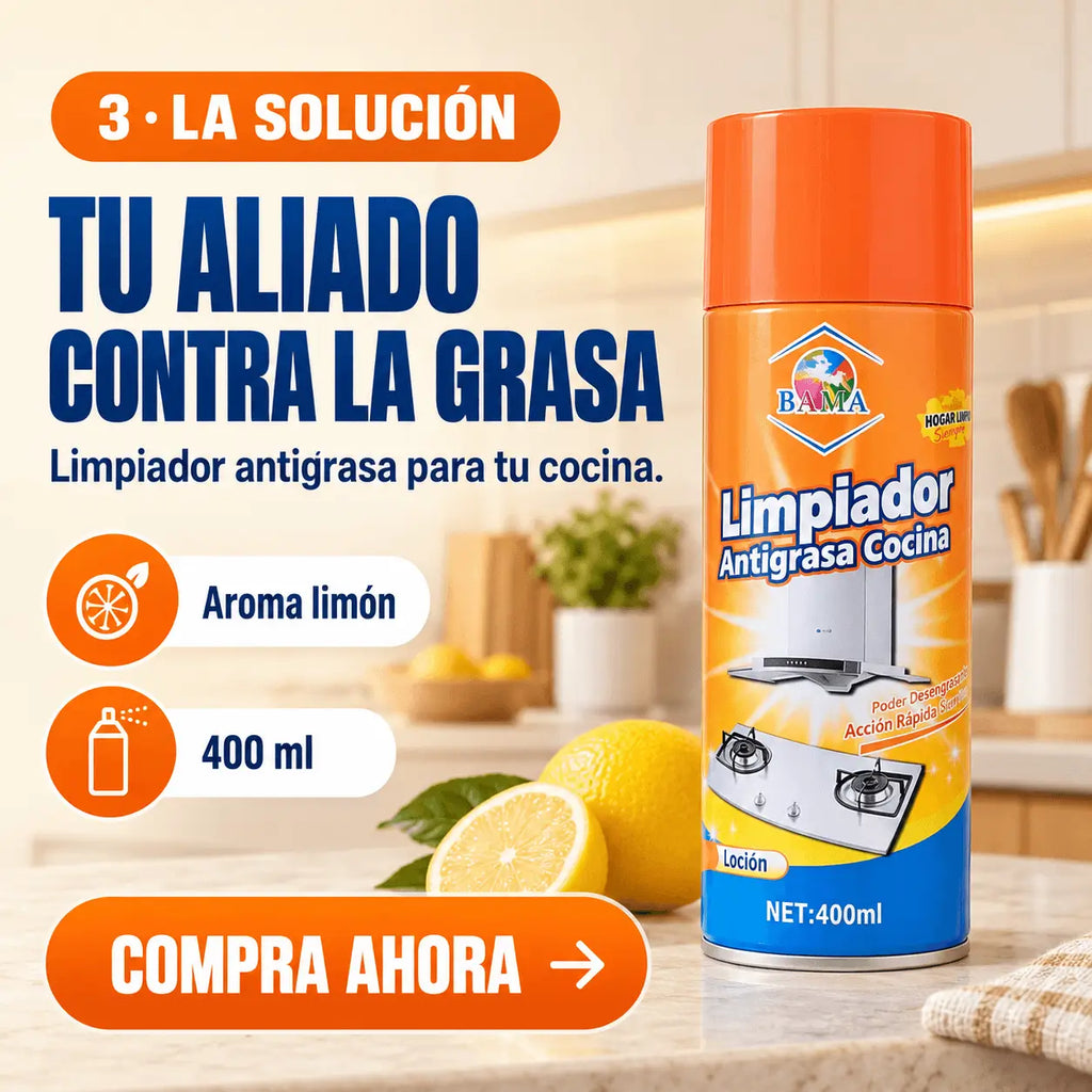 Pack de 3 Limpiadores Antigrasa en Espuma — Dale Batalla a la Grasa de tu Cocina | 400 ml c/u