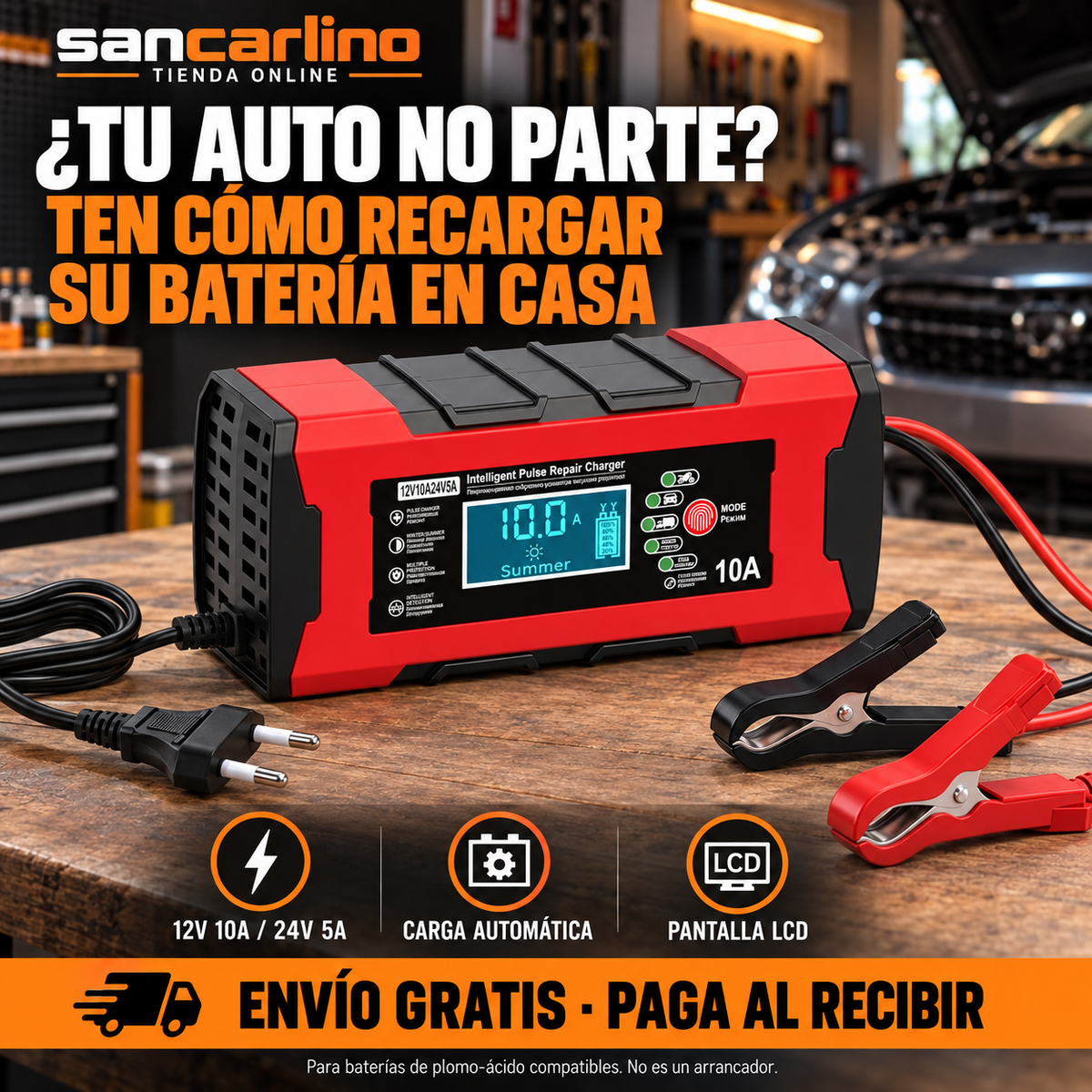 ¿Tu auto no parte? Recarga su batería en casa