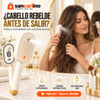 Cepillo con spray y cerdas retráctiles Sancarlino: peina y humedece con una fina bruma.