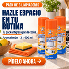 Pack de 3 Limpiadores Antigrasa en Espuma — Dale Batalla a la Grasa de tu Cocina | 400 ml c/u