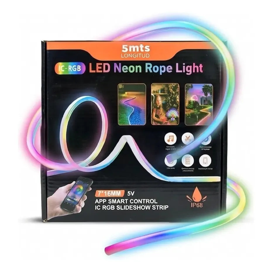 Cinta LED Neón RGB Musical - Se Ilumina al Ritmo de la Música - Envío Gratis