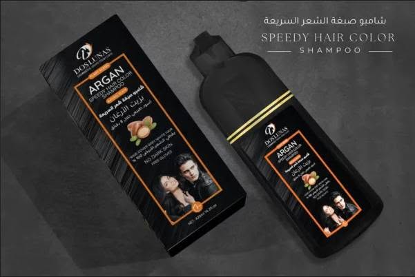 Shampoo Colorante Anticanas Dos Lunas con Argán