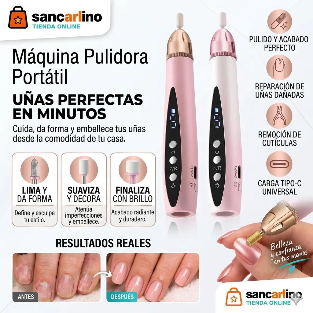 Dremel de Uñas Inalámbrico con Luz LED - Manicura Profesional en Casa - Envío Gratis