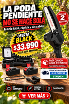 Mini motosierra inalámbrica con 2 baterías, kit completo, pago contra entrega y despacho gratis por Blue Express y Starken