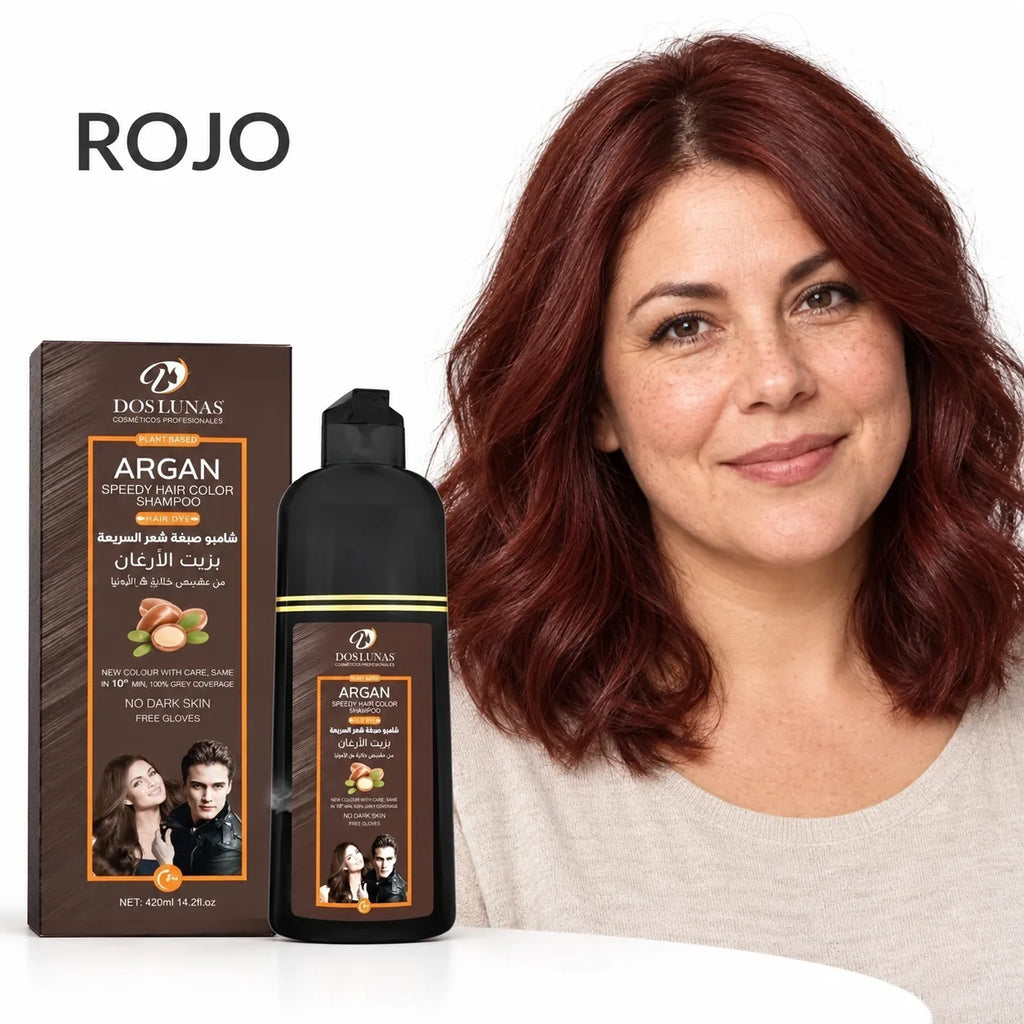 Shampoo Colorante Anticanas Dos Lunas con Argán